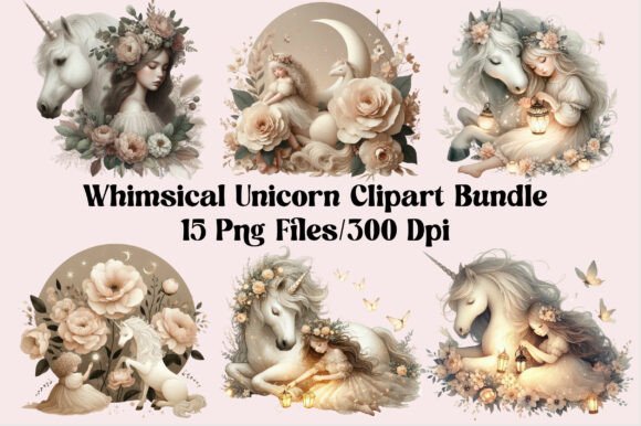 Download Whimsical Unicorn Clipart Bundle - Unicorn Collection