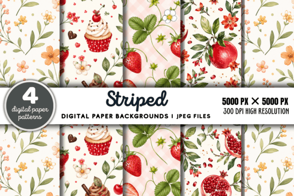 Download Striped Digital Paper Background 4 - Digital paper Collection