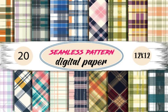 Download Plaid Seamless Digital Paper - Digital paper Collection