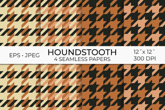 Download Classic Houndstooth Digital Paper Set - Digital paper Collection