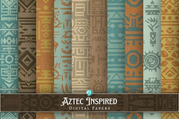 Download Aztec Inspired Digital Papers - Digital paper Collection