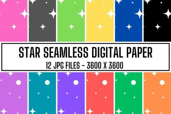 Download Star Digital Paper - No Seamless #2 - Digital paper Collection