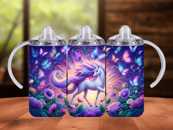 Download Magic Unicorn Butterfly 12oz Tumbler PNG - Unicorn Collection