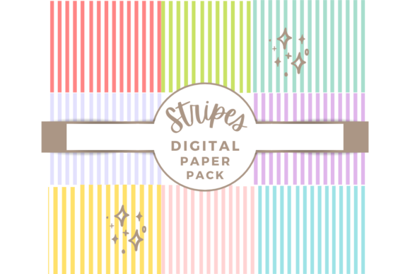 Download Striped Pattern Digital Paper Pack - Digital paper Collection