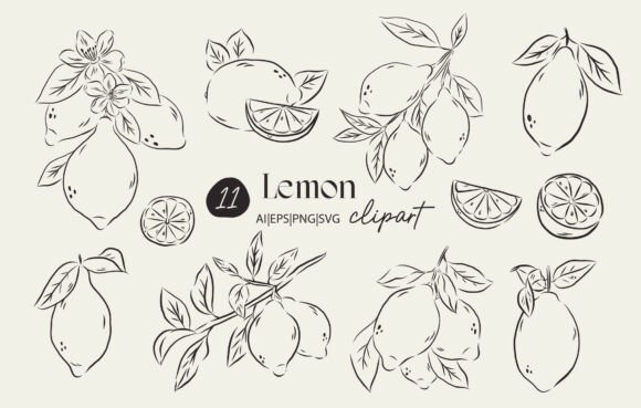 Download Lemon Clipart Set - Lemon Collection