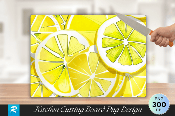 Download Lemon Cutting Board PNG Design - Lemon Collection
