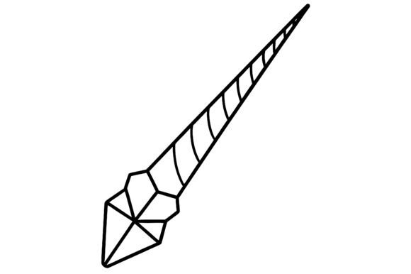 Download Unicorn Horn Made of Crystals Coloring - Unicorn Collection