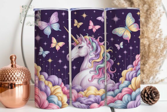 Download Magical Unicorn Butterfly 20oz Skinny Tu - Unicorn Collection