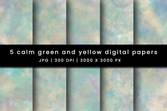 Download Calm Green and Yellow Digital Papers - Digital paper Collection