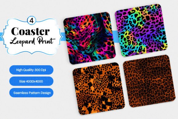 Download Leopard Coaster Digital Paper Designs - Digital paper Collection