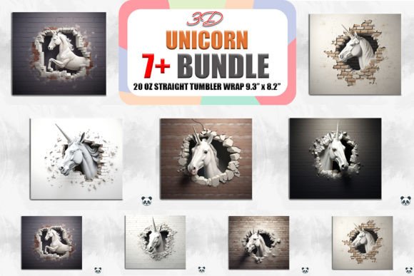 Download 3D Unicorn Cracked Hole Tumbler Bundle - Unicorn Collection