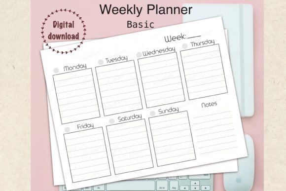 Download Basic Weekly Planner Printables - Printable Collection