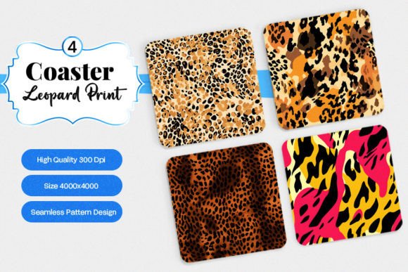 Download Leopard Coaster Digital Paper Designs - Digital paper Collection