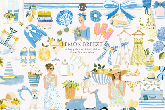Download Lemon Clipart Summer Fashion Cottagecore - Lemon Collection