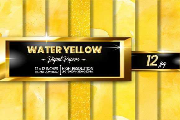 Download Water Yellow Digital Papers - Digital paper Collection