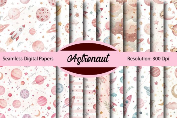 Download Astronaut Seamless Digital Paper - Digital paper Collection
