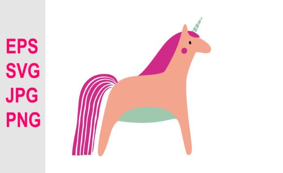 Download Cartoon Unicorn Illustration SVG. - Unicorn Collection