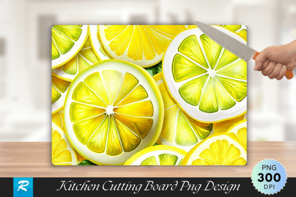 Download Lemon Cutting Board PNG Design - Lemon Collection