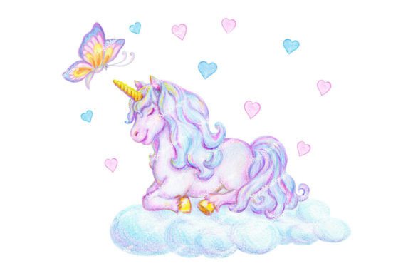 Download Unicorn Butterfly Cloud Sublimation PNG - Unicorn Collection