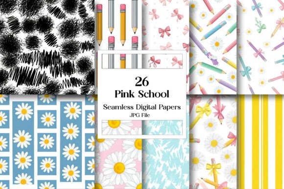 Download Pink School Digital Papers - Digital paper Collection