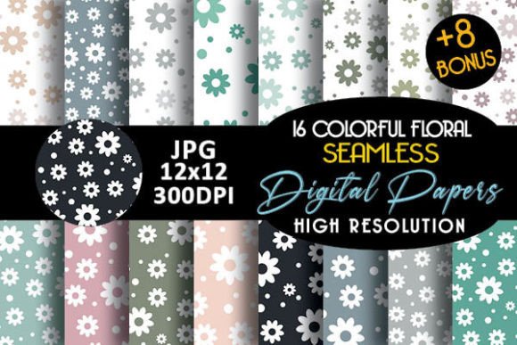 Download Neutral Flowers Summer Digital Papers - Digital paper Collection