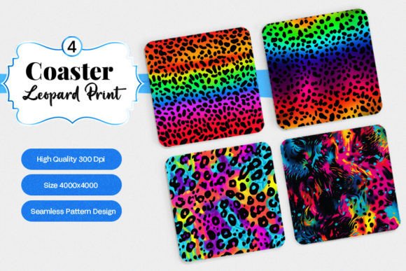 Download Leopard Coaster Digital Paper Designs - Digital paper Collection