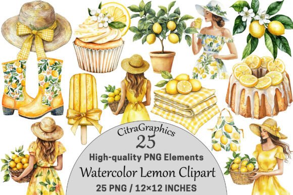 Download Watercolor Lemon Clipart. - Lemon Collection