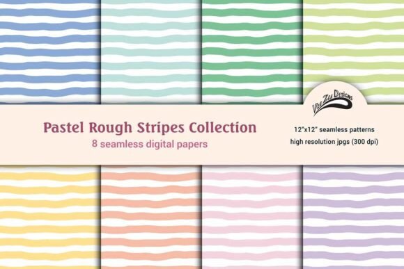 Download Striped Digital Paper Bundle Pack - Digital paper Collection