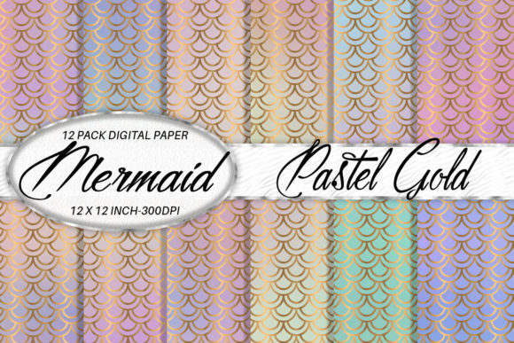 Download Mermaid Scales Digital Paper Background - Digital paper Collection