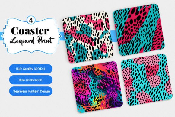 Download Leopard Coaster Digital Paper Designs - Digital paper Collection