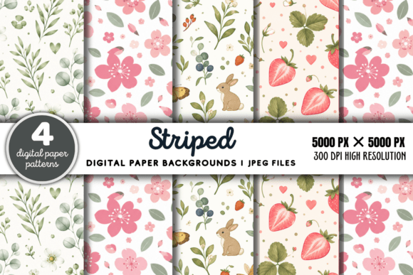 Download Striped Digital Paper Background 2 - Digital paper Collection