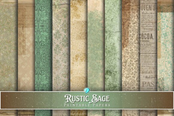 Download Rustic Sage Printable Papers - Printable Collection