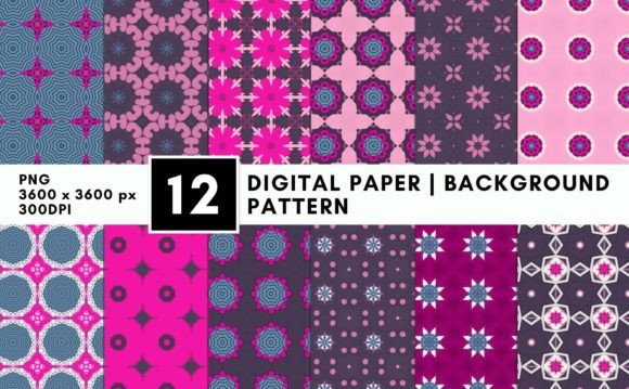 Download Pink and Blue Printable Digital Paper - Digital paper Collection