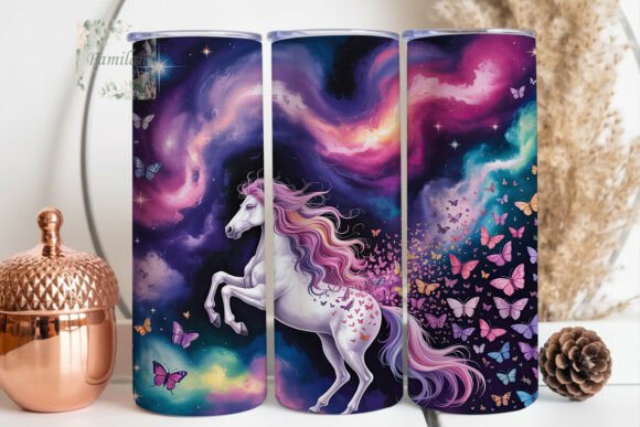 Download Unicorn Butterfly Galaxy 20oz Wrap - Unicorn Collection