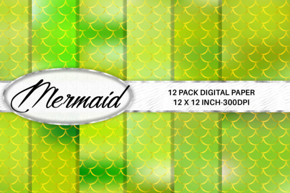 Download Light Green Mermaid Scales Digital Paper - Digital paper Collection