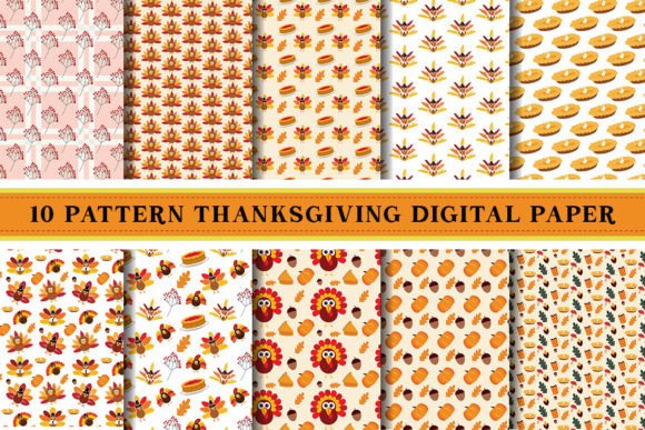 Download Thanksgiving Digital Paper Pattern - Digital paper Collection