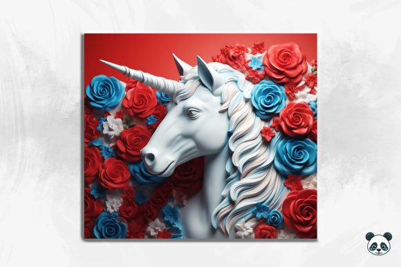 Download 3D Patriotic Unicorn Tumbler Wrap Bundle - Unicorn Collection