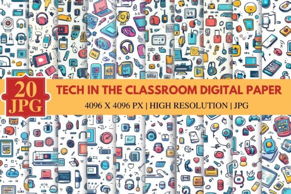 Download Tech in the Classroom Digital Paper - Digital paper Collection