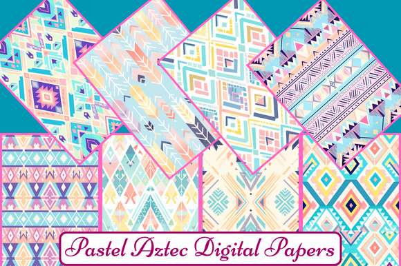 Download Pastel Aztec Digital Papers - Digital paper Collection