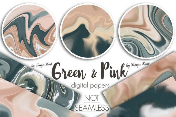 Download Green and Pink Digital Papers - Digital paper Collection