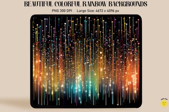 Download Magic Rain of Sparkling Rainbow Lines - Premium Bundle
