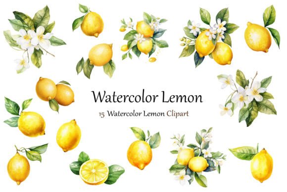 Download Watercolor Lemons Clipart - Lemon Collection