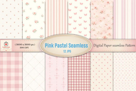 Download Pink Pastel Seamless Digital Paper Bundl - Digital paper Collection