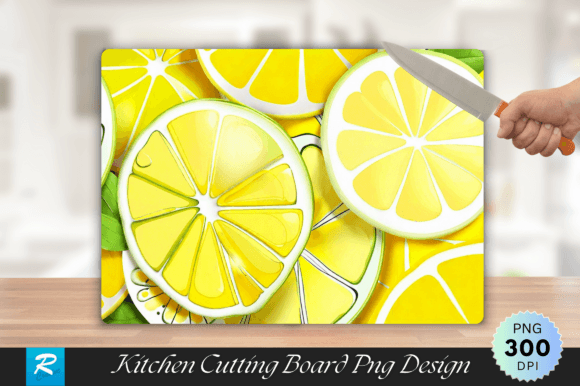 Download Lemon Cutting Board PNG Design - Lemon Collection
