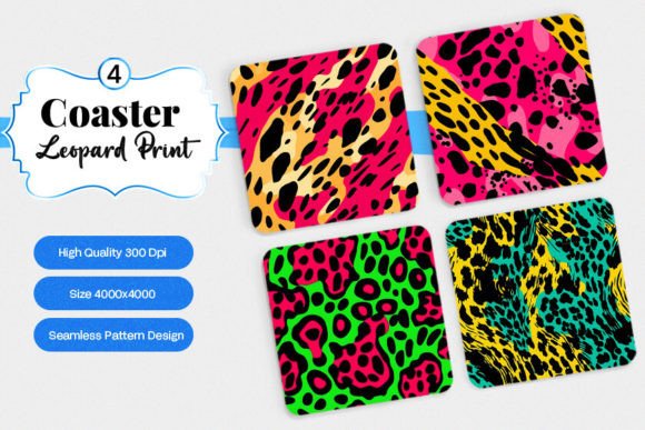 Download Leopard Coaster Digital Paper Designs - Digital paper Collection