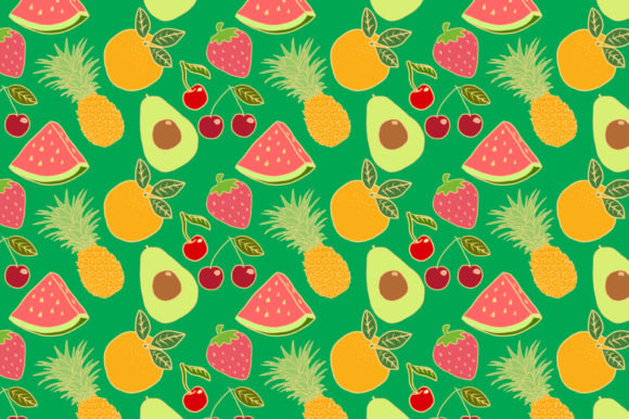Download Fruits Pattern Background Digital Paper - Digital paper Collection