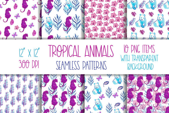 Download Neon Animal Print Digital Paper. - Digital paper Collection