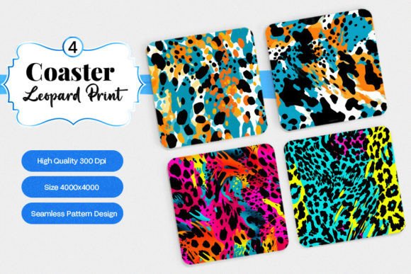 Download Leopard Coaster Digital Paper Designs - Digital paper Collection