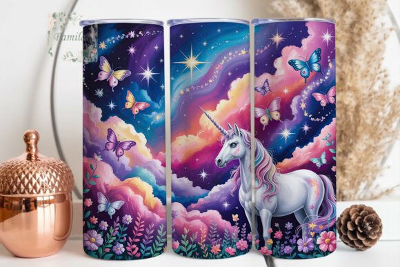 Download Magical Unicorn Butterfly 20oz Tumbler W - Unicorn Collection