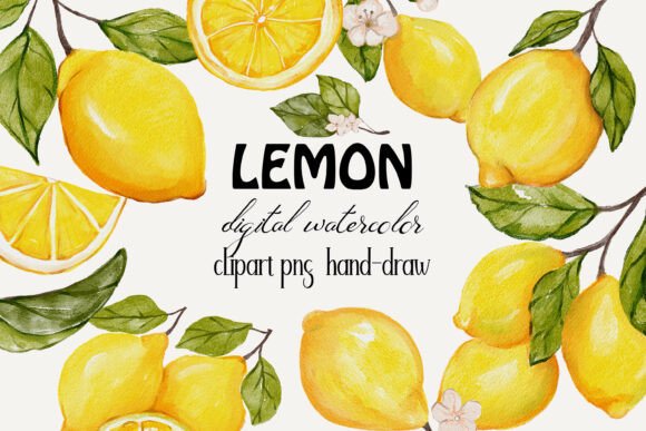 Download Watercolor Lemon Clipart Png Hand Drawn - Lemon Collection